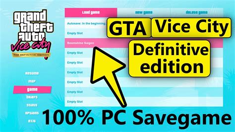 gta vice city definitive edition save game